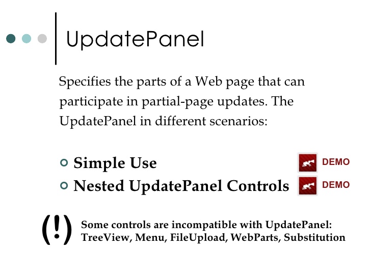 Using multiple UpdatePanels on a single page without interfering with each other