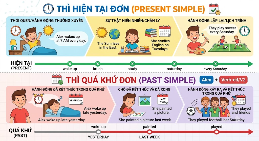 Thì Hiện tại đơn và Quá khứ đơn - 2